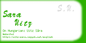 sara uitz business card